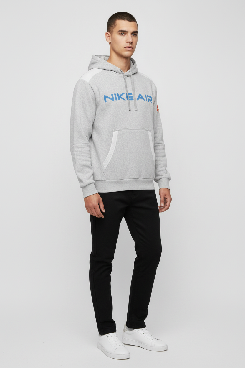 Nike Air Herren Kapuzenpullover Grau Größe L