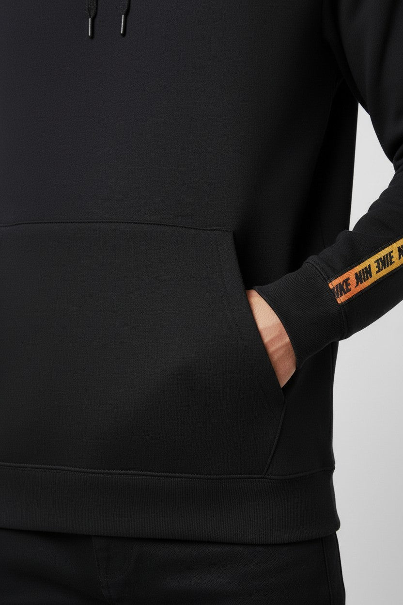 Nike Herren Kapuzenpullover Schwarz Orange Größe S