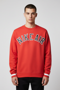 Nike Herren Sweatshirt Rot Weiß Größe S