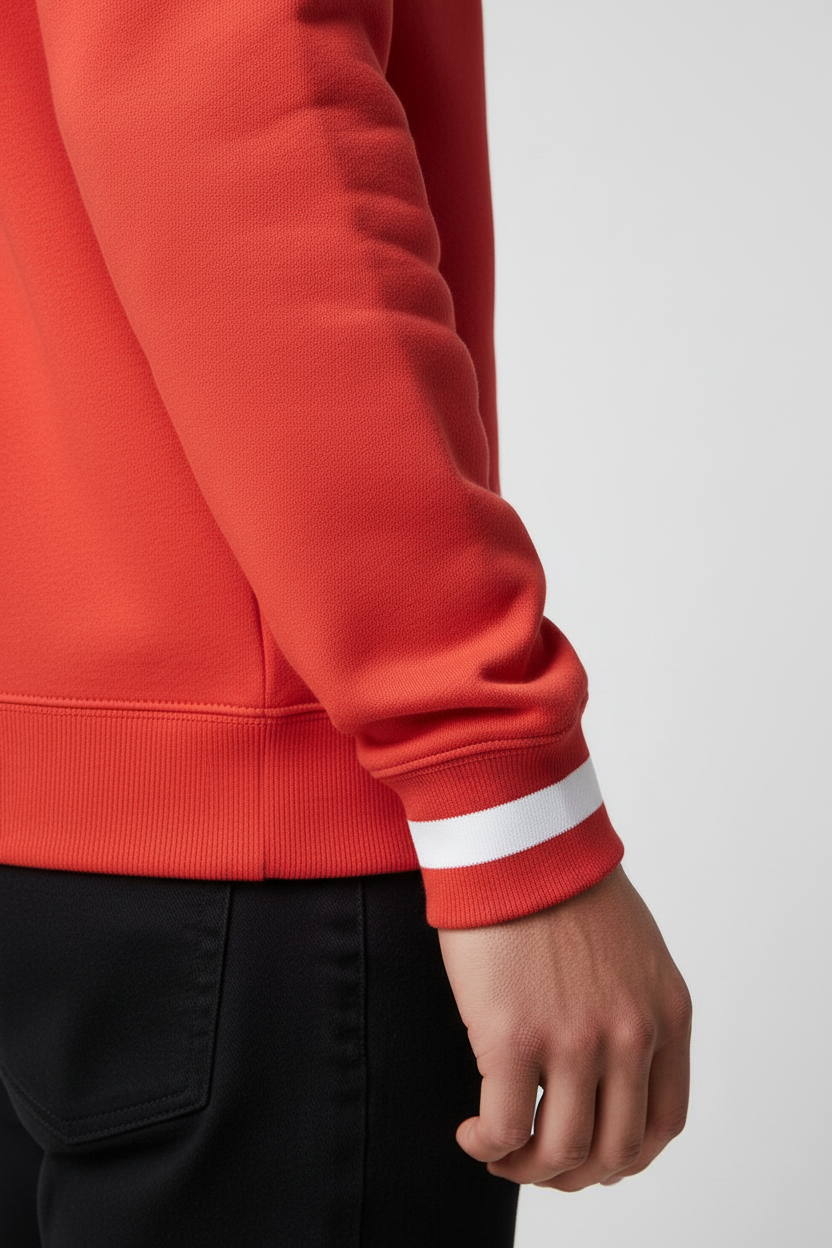 Nike Herren Sweatshirt Rot Weiß Größe S