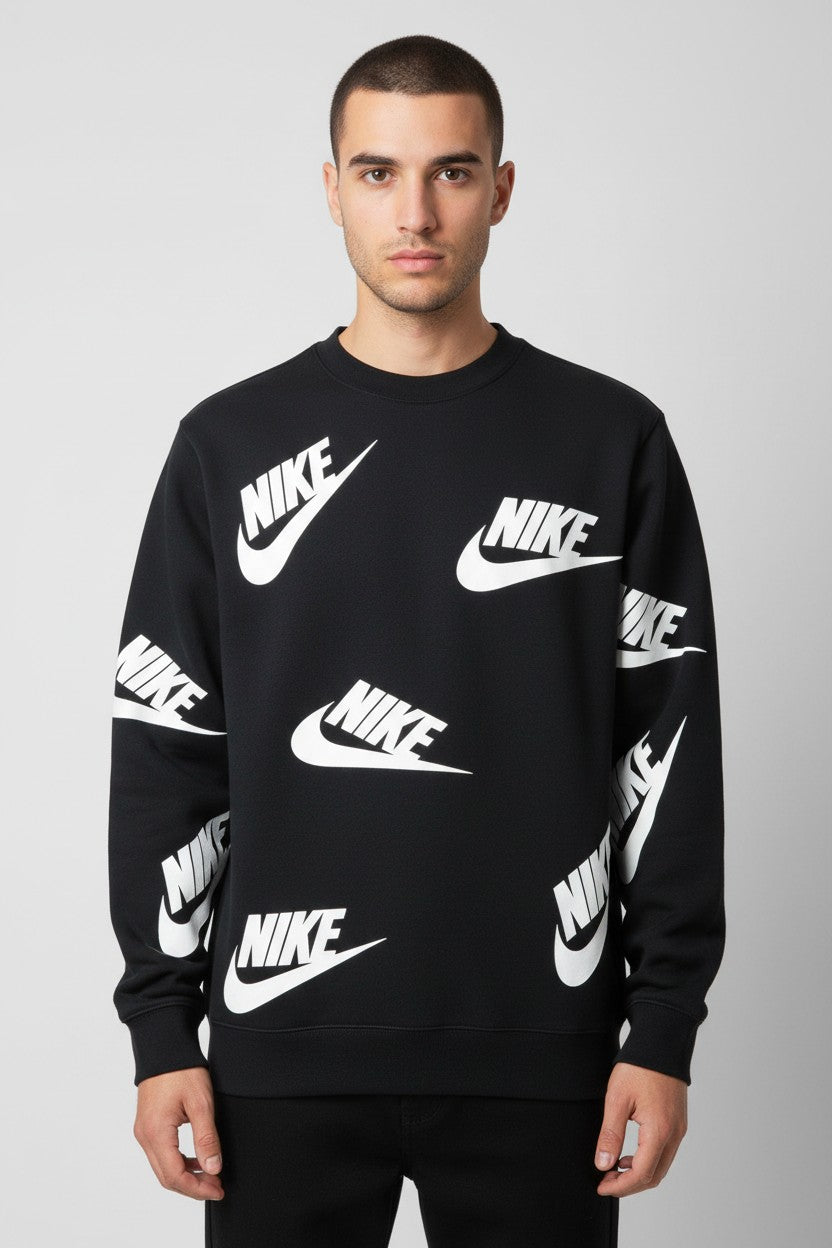 Nike Herren Sweatshirt Schwarz Weiß Größe S