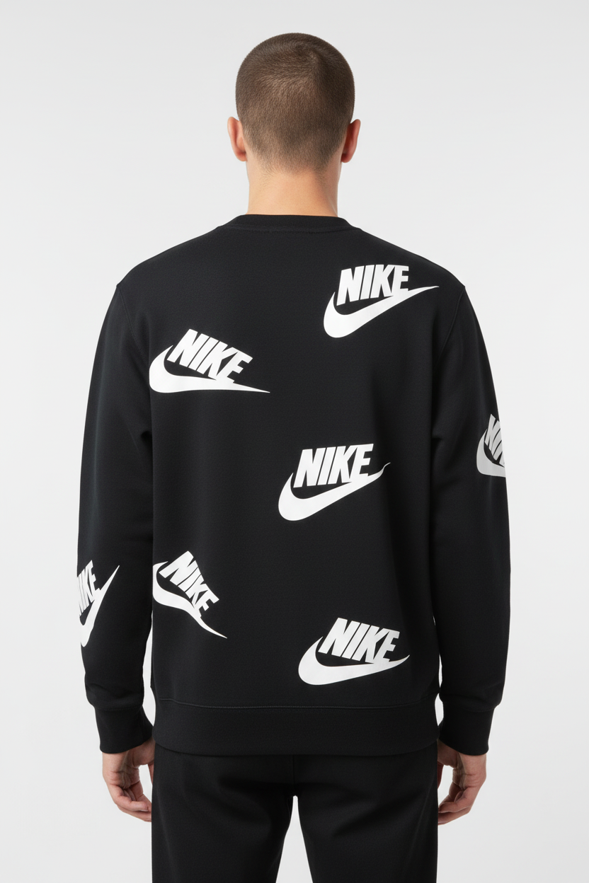 Nike Herren Sweatshirt Schwarz Weiß Größe S