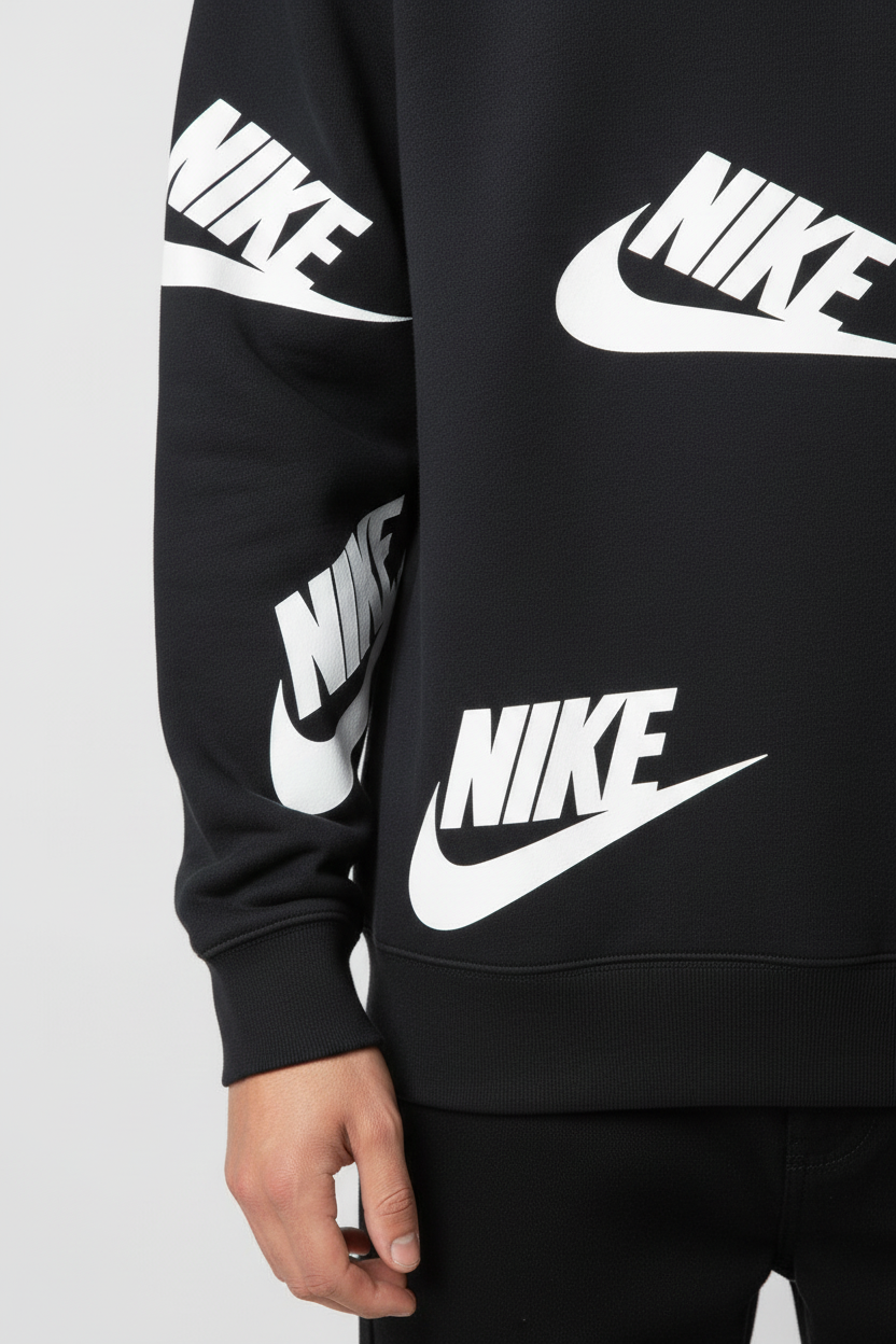 Nike Herren Sweatshirt Schwarz Weiß Größe S