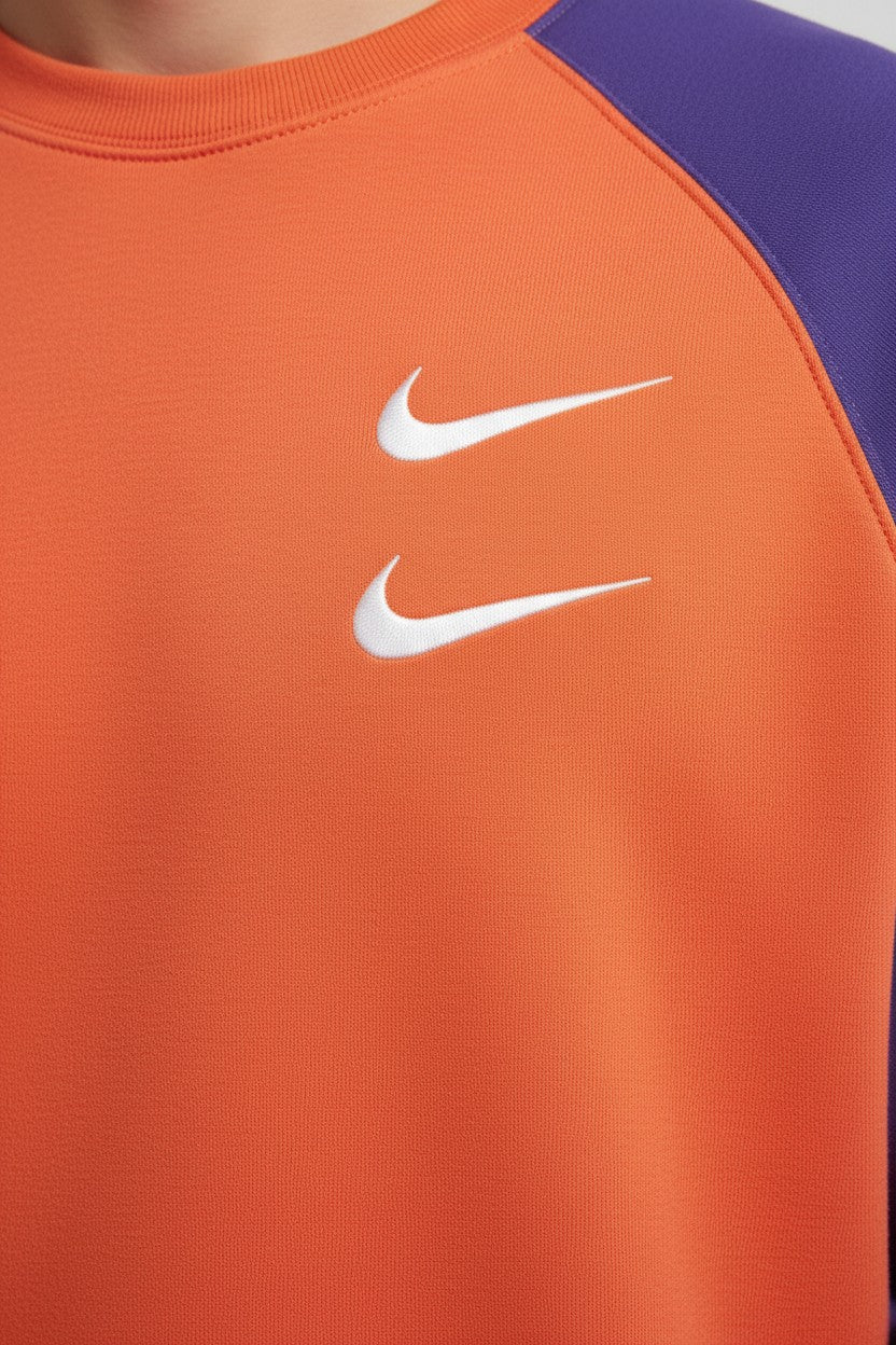 Nike Unisex Sweatshirt Orange Blau Größe S