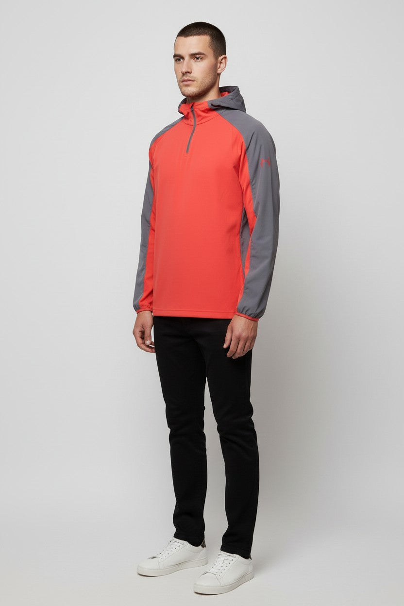Under Armour Herren Kapuzenpullover Rot Grau Größe S/M