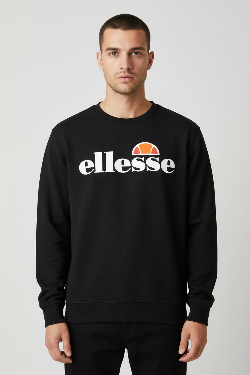 Ellesse Herren Sweatshirt Schwarz Größe L