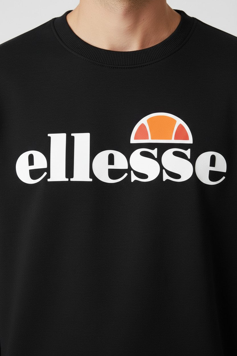 Ellesse Herren Sweatshirt Schwarz Größe L
