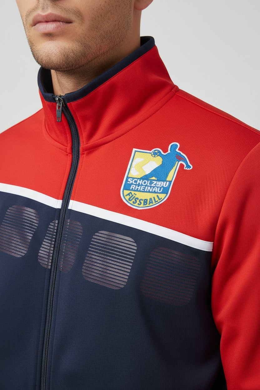 Erima Herren Trainingsjacke Blau Rot Größe S