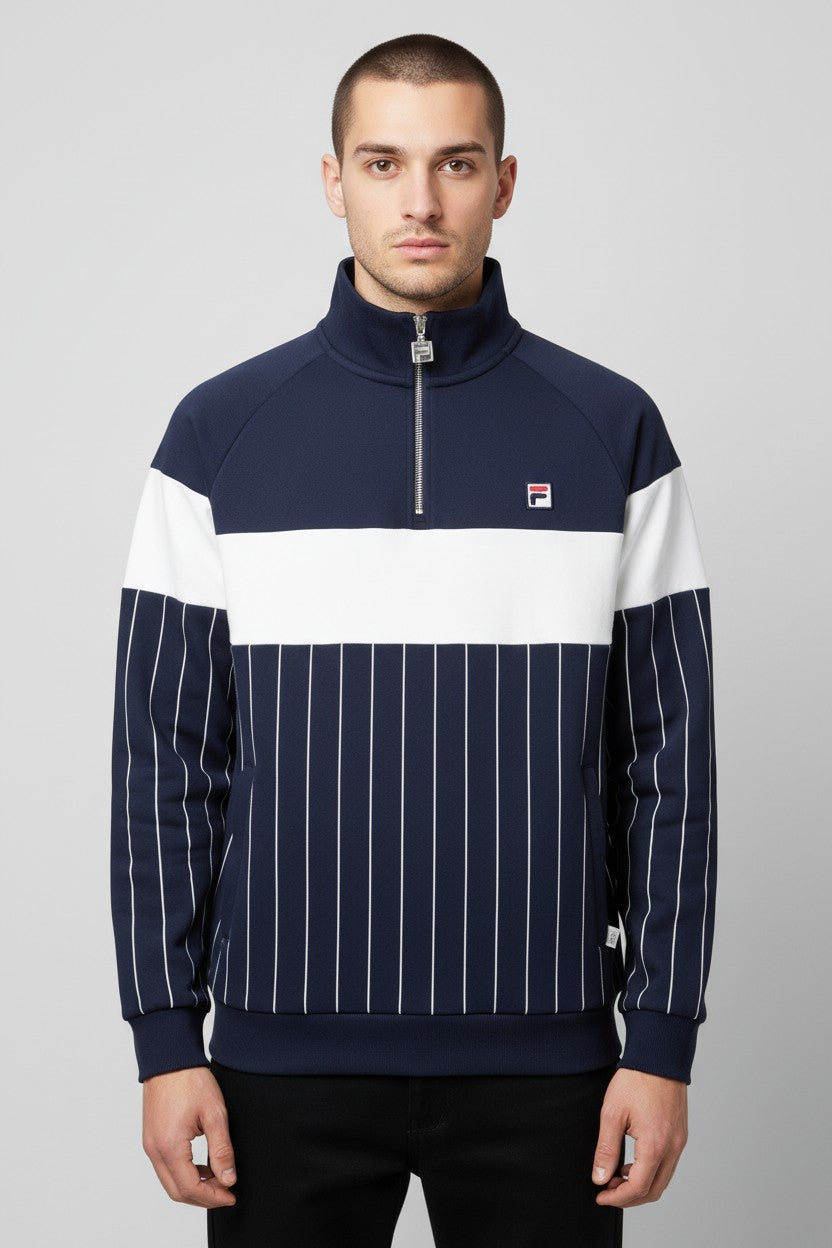 Fila Herren Sweatshirt Blau Weiß Größe S