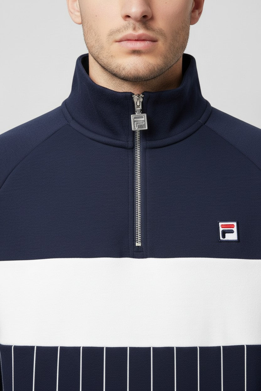 Fila Herren Sweatshirt Blau Weiß Größe S