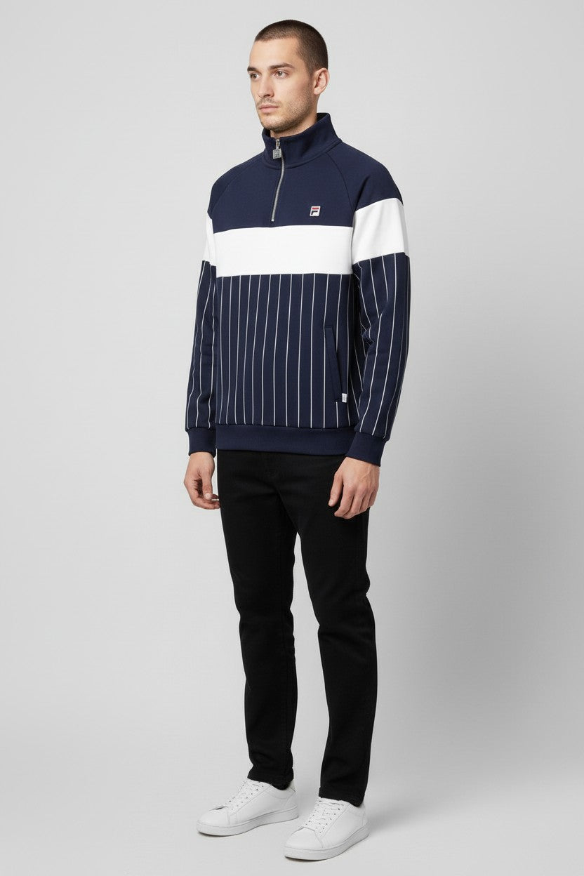 Fila Herren Sweatshirt Blau Weiß Größe S