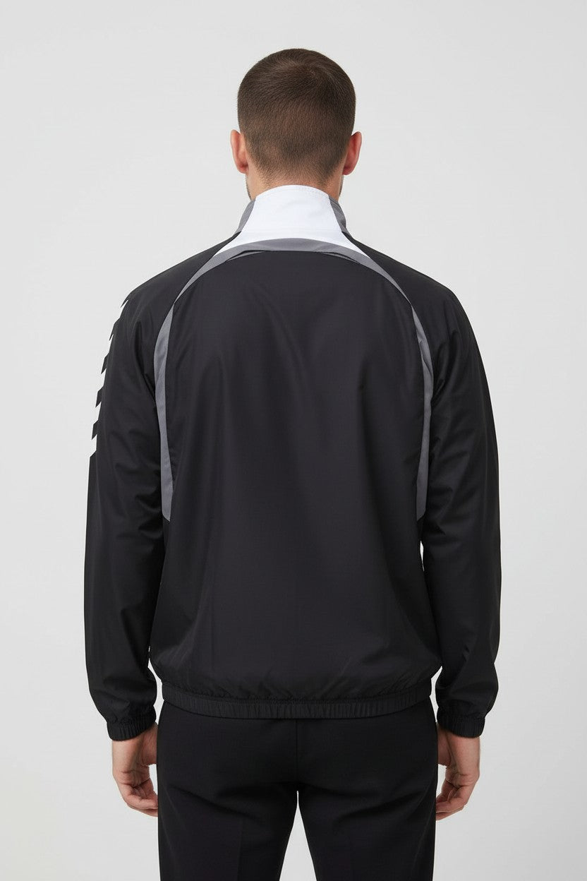 Hummel Unisex Trainingsjacke Schwarz Grau Größe S