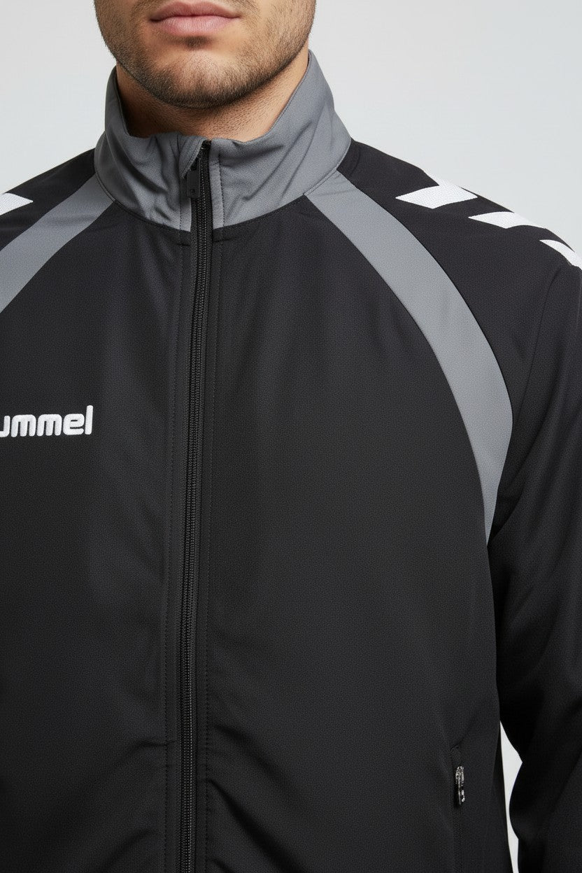 Hummel Unisex Trainingsjacke Schwarz Grau Größe S