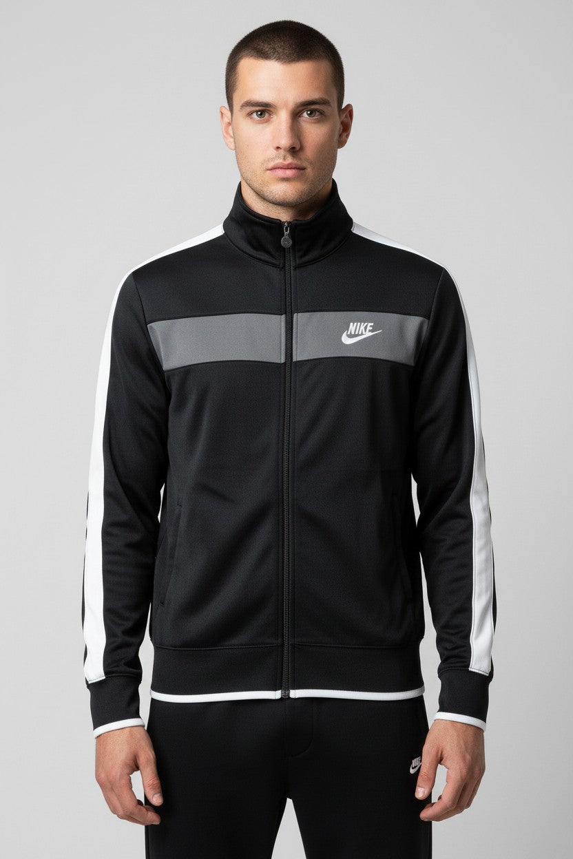 Nike Sportswear Herren Trainingsjacke Schwarz Grau Größe S