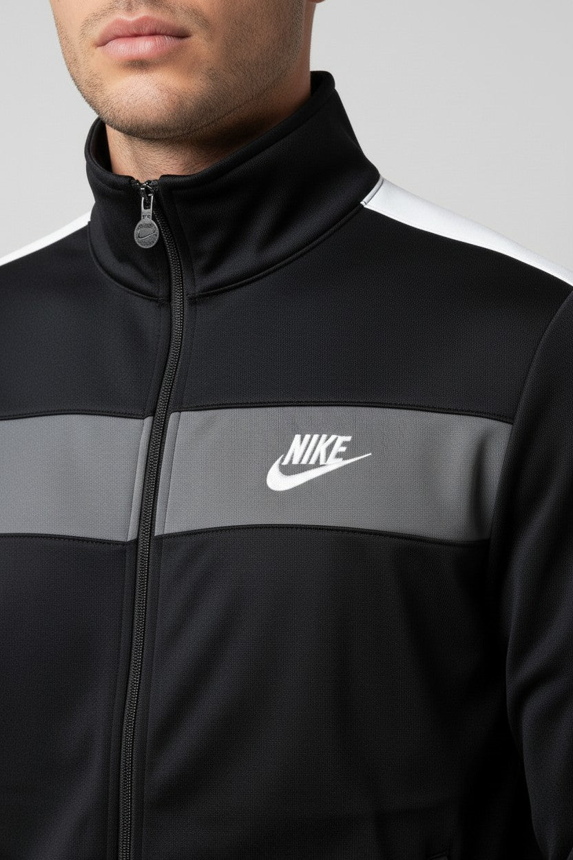 Nike Sportswear Herren Trainingsjacke Schwarz Grau Größe S