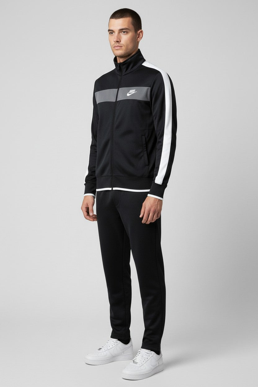 Nike Sportswear Herren Trainingsjacke Schwarz Grau Größe S