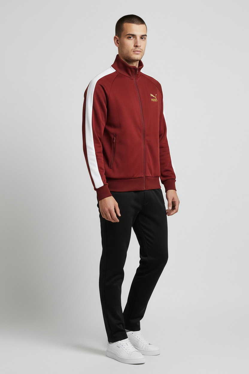 Puma Herren Trainingsjacke Rot Weiß Größe S
