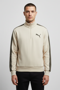 Puma Unisex Trainingsjacke Beige Schwarz Größe XL