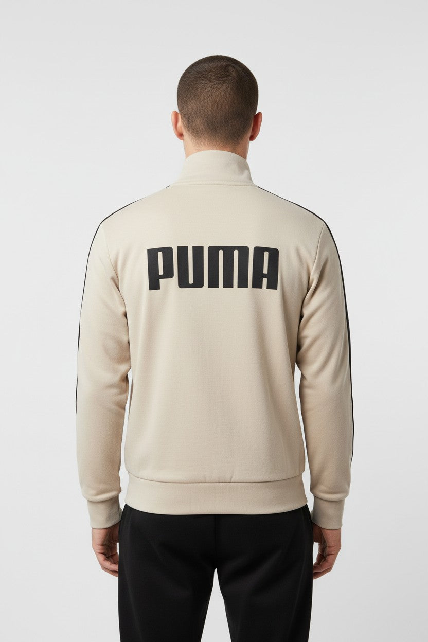 Puma Unisex Trainingsjacke Beige Schwarz Größe XL
