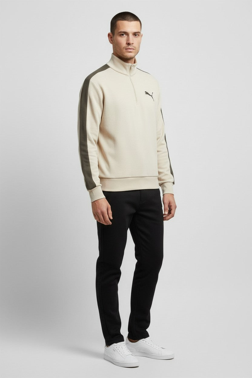 Puma Unisex Trainingsjacke Beige Schwarz Größe XL
