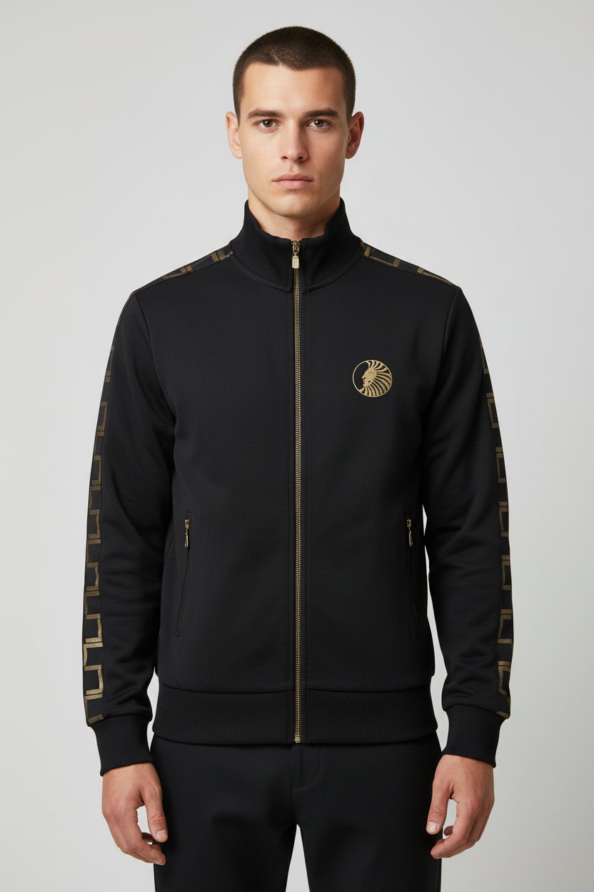 Superior Wear Herren Trainingsjacke Schwarz Größe S