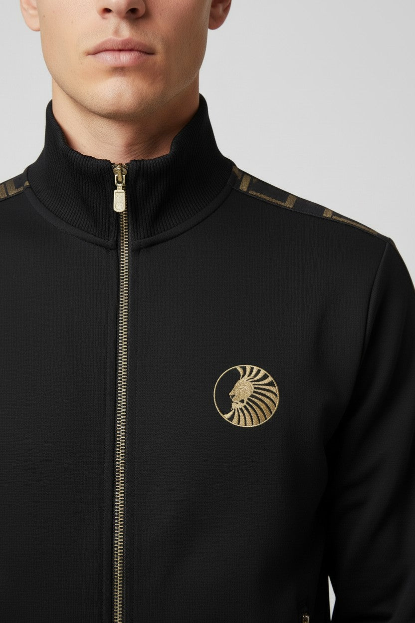 Superior Wear Herren Trainingsjacke Schwarz Größe S