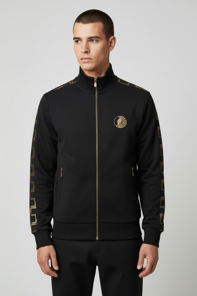 Superior Wear Herren Trainingsjacke Schwarz Größe S