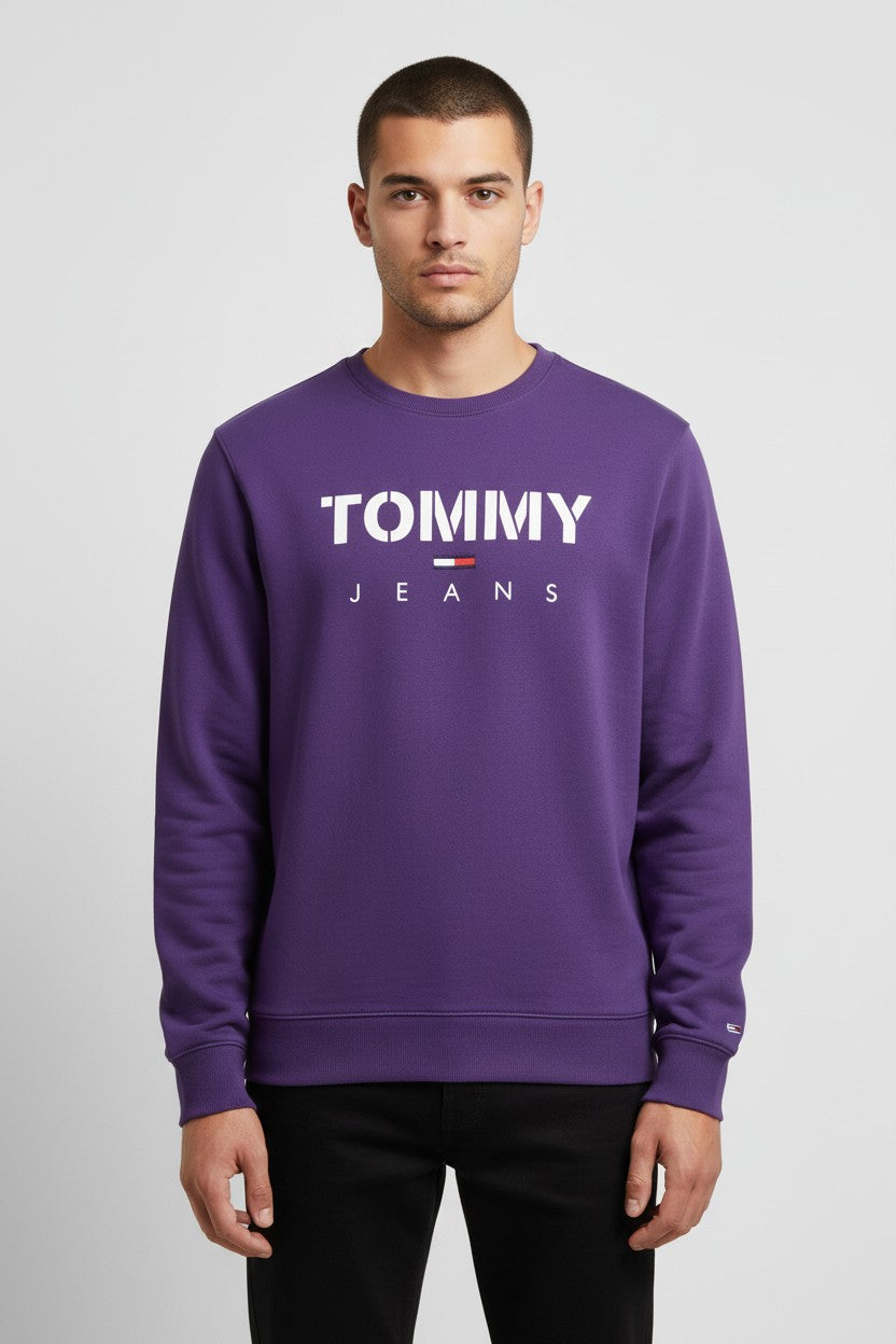 Tommy Hilfiger Jeans Herren Sweatshirt Lila Größe S