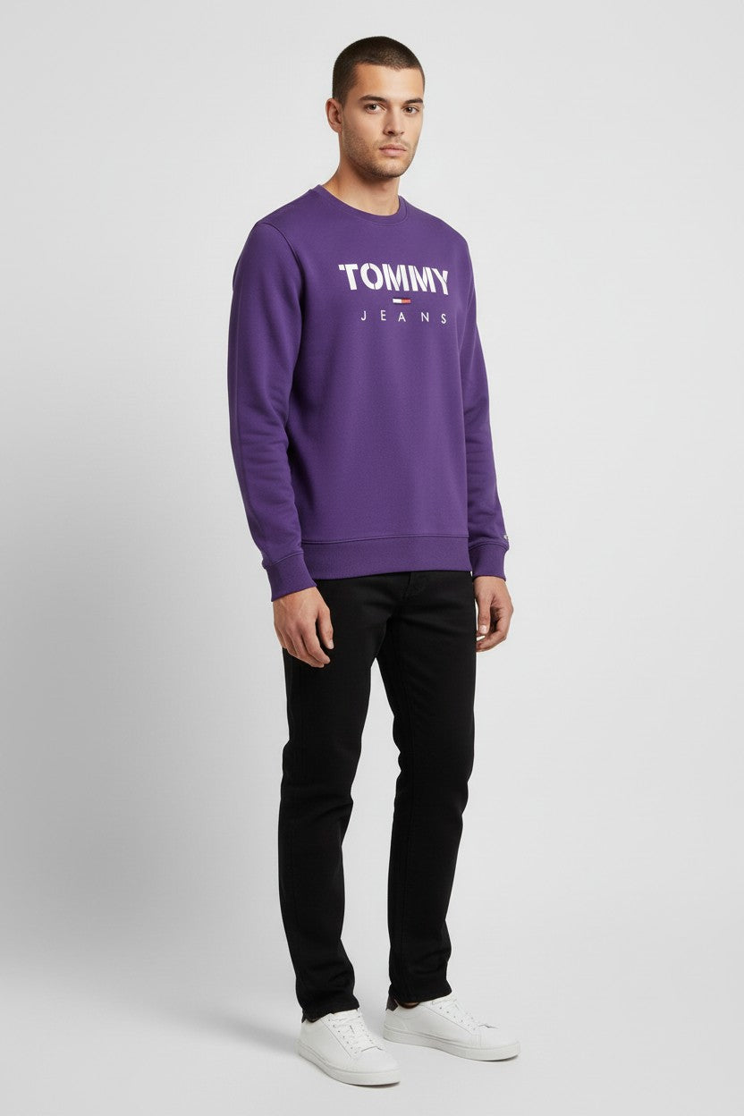 Tommy Hilfiger Jeans Herren Sweatshirt Lila Größe S