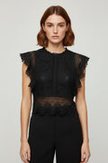 Azara Paris Damen Top Schwarz Größe M/L