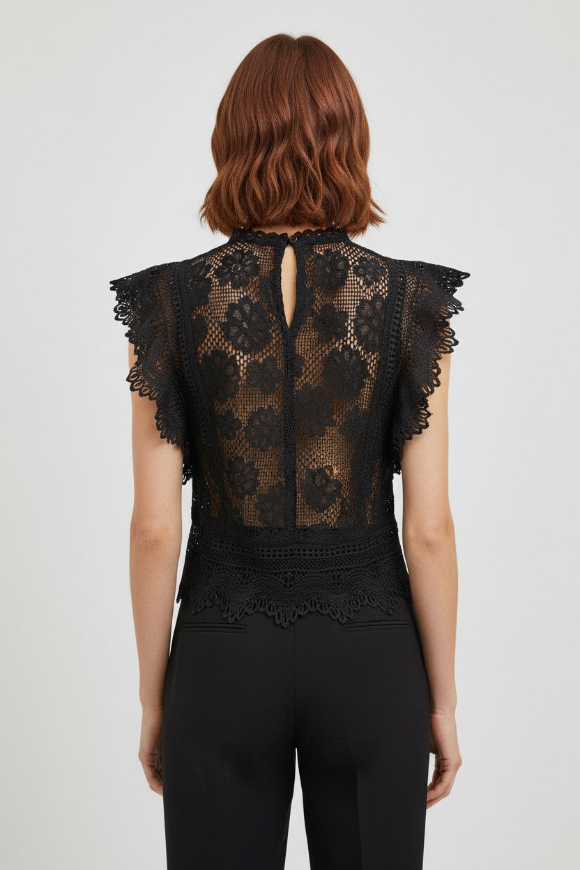 Azara Paris Damen Top Schwarz Größe M/L