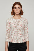Bik Bok Damen Peplum Top Weiß Mehrfarbig Größe M