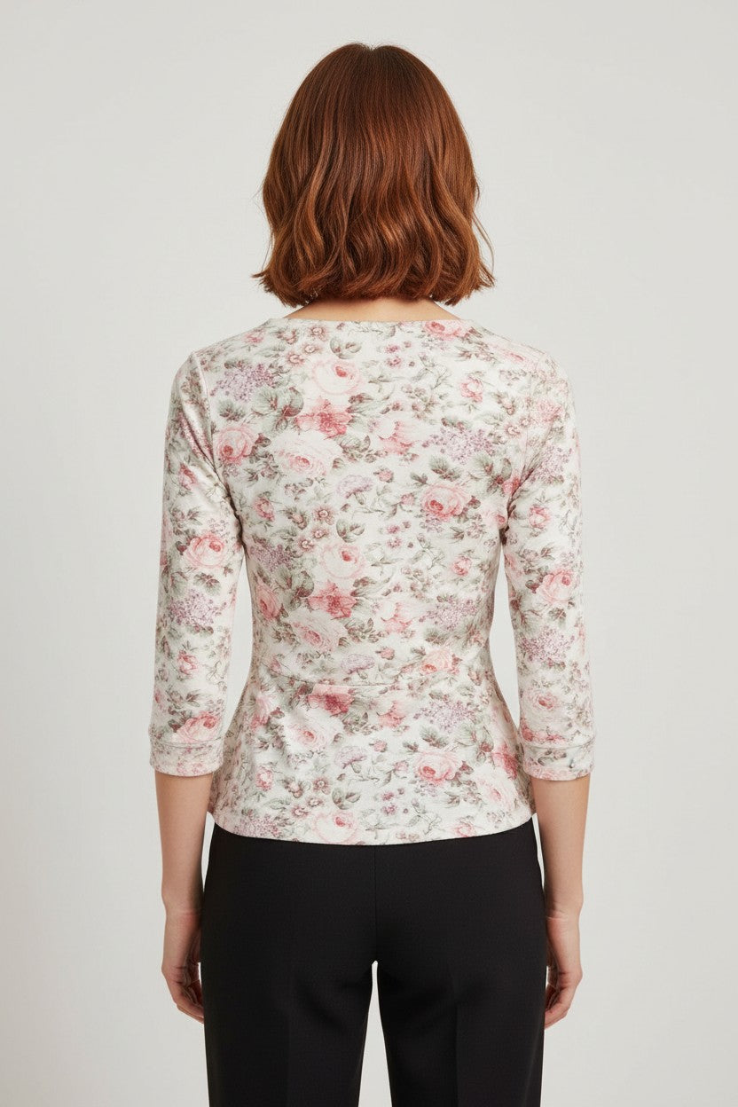 Bik Bok Damen Peplum Top Weiß Mehrfarbig Größe M