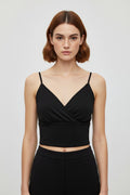 Cider Damen Crop Top Schwarz Größe 2XL