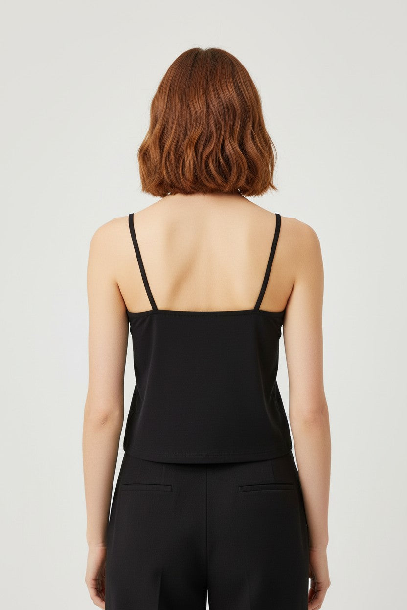 Cider Damen Crop Top Schwarz Größe 2XL