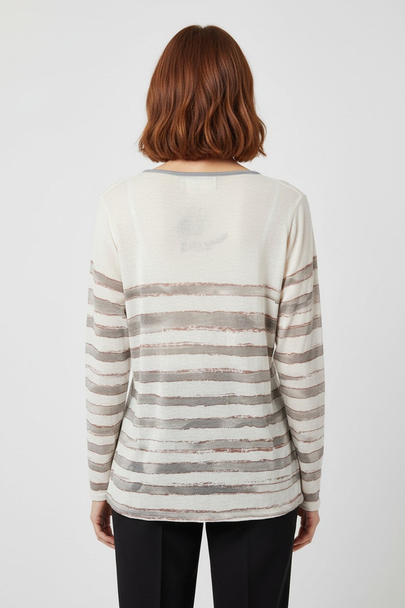 Desigual Damen Top Beige Mehrfarbig Größe XL