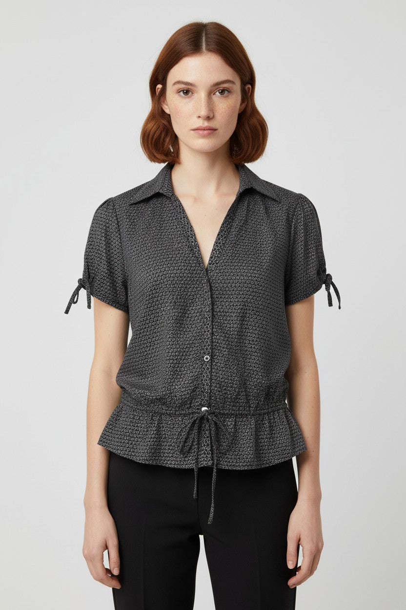 ESPRIT Damen Top Schwarz Beige Größe XL
