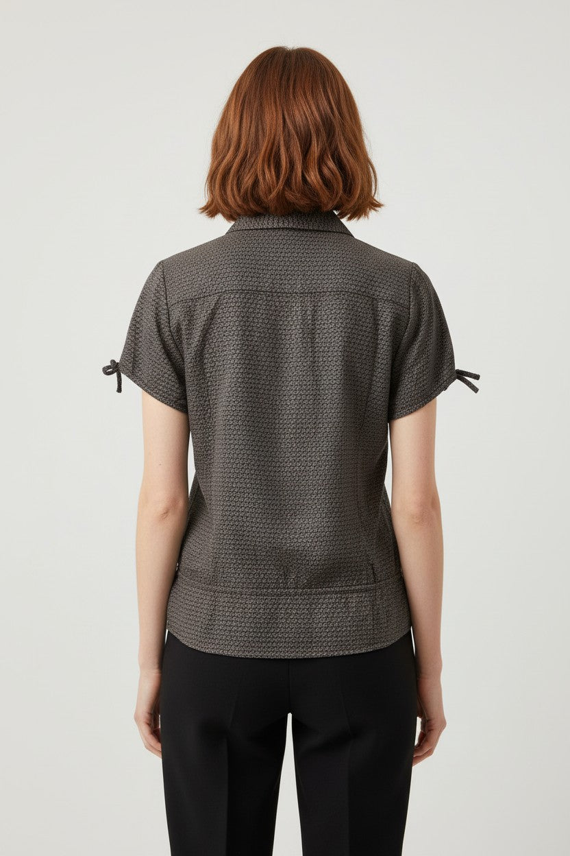 ESPRIT Damen Top Schwarz Beige Größe XL