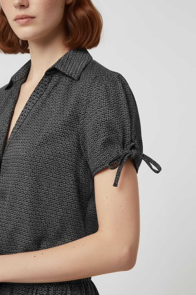 ESPRIT Damen Top Schwarz Beige Größe XL