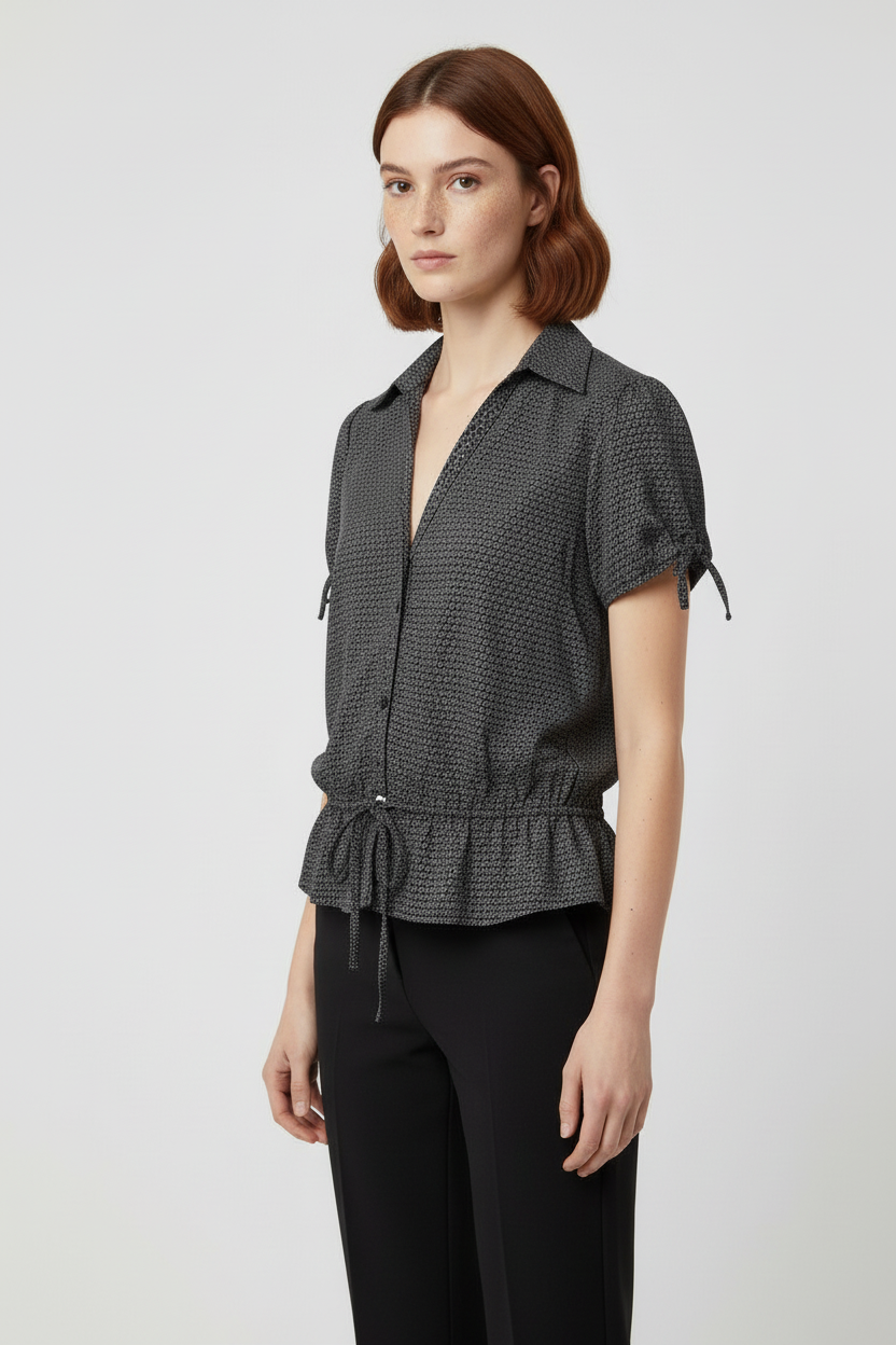 ESPRIT Damen Top Schwarz Beige Größe XL