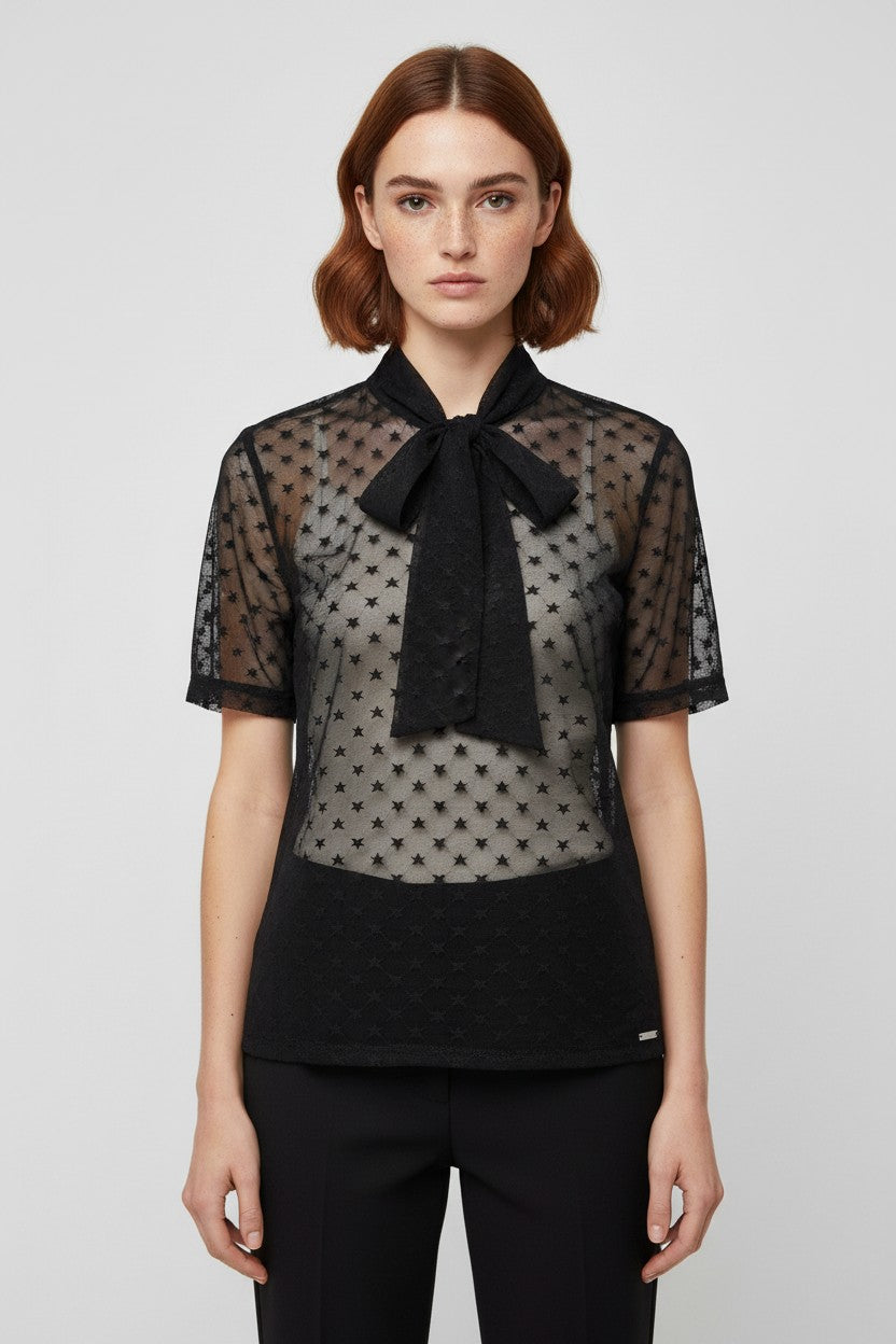 Guess Damen Top Schwarz Größe S