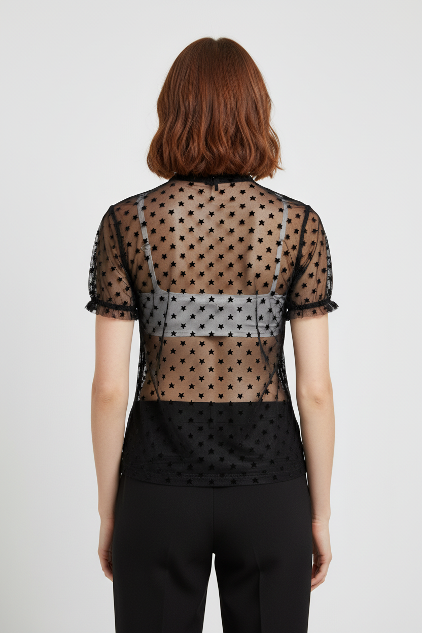 Guess Damen Top Schwarz Größe S
