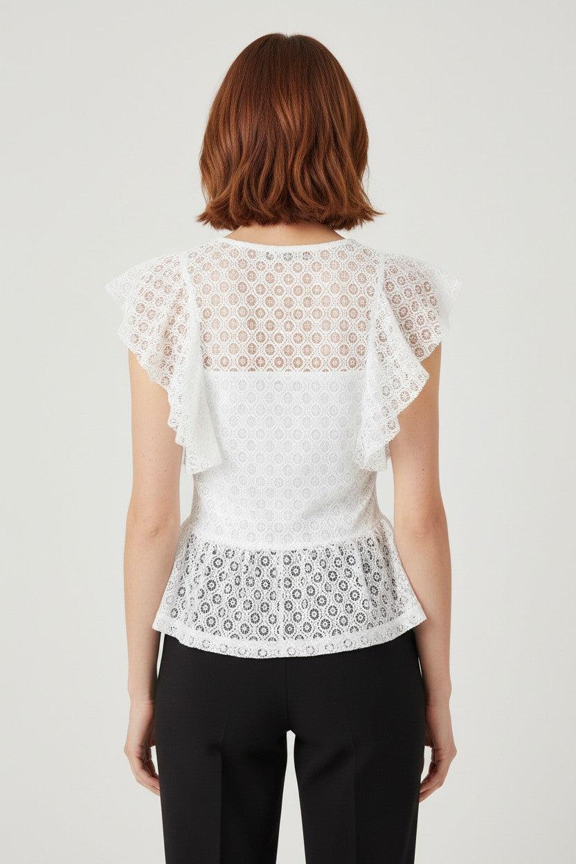 Guess Damen Top Weiß Größe XS