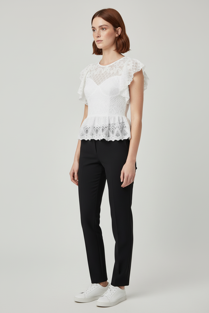 Guess Damen Top Weiß Größe XS