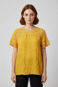 H&M Damen Top Gelb Größe L/XL