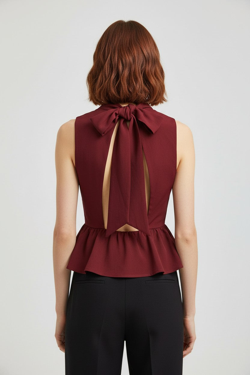 H&M Damen Top Rot Größe S