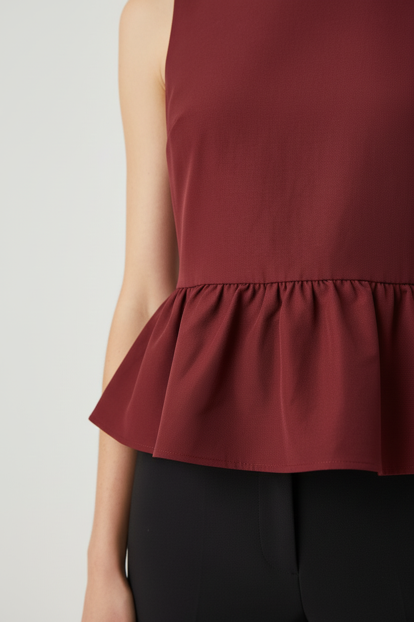 H&M Damen Top Rot Größe S