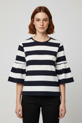 Lauren Ralph Lauren Damen Top Blau Weiß Größe XS