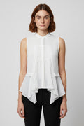 Stefanel Damen Top Weiß Größe XS