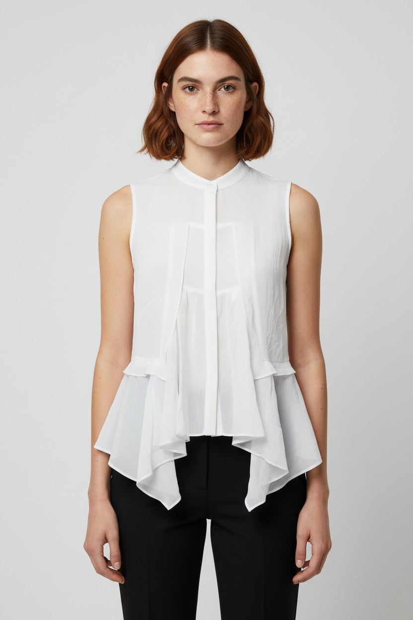 Stefanel Damen Top Weiß Größe XS